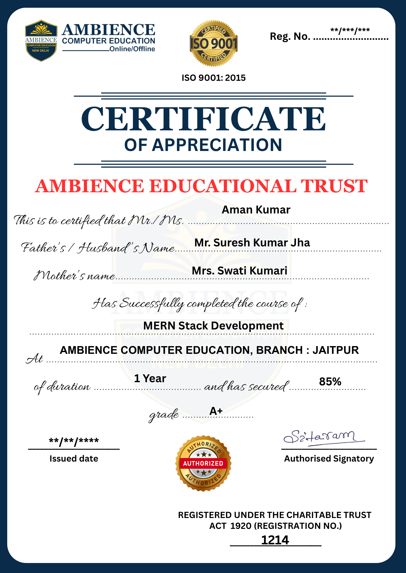 Certificate